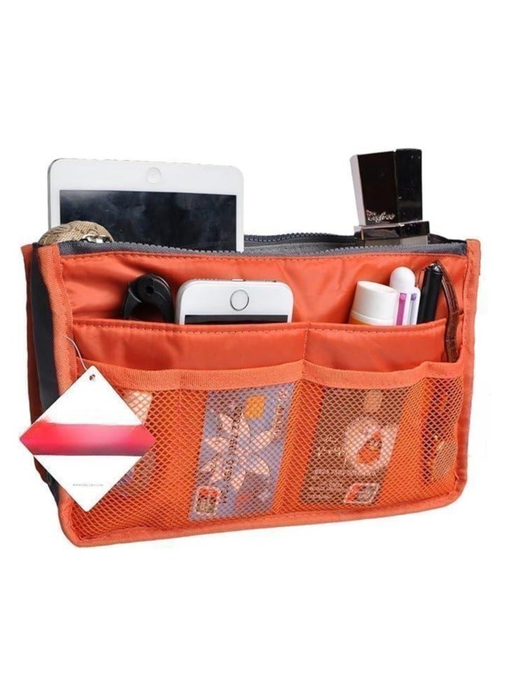 حقيبة تخزين حقيبة مكونة من 13 حجرة، حقيبة تخزين حقيبة اليد، حقيبة بطانة قابلة للتوسيع، حقيبة تخزين حقيبة اليد، حقيبة تخزين متعددة الوظائف، إغلاق بسحاب، جيوب متعددة - Image 2